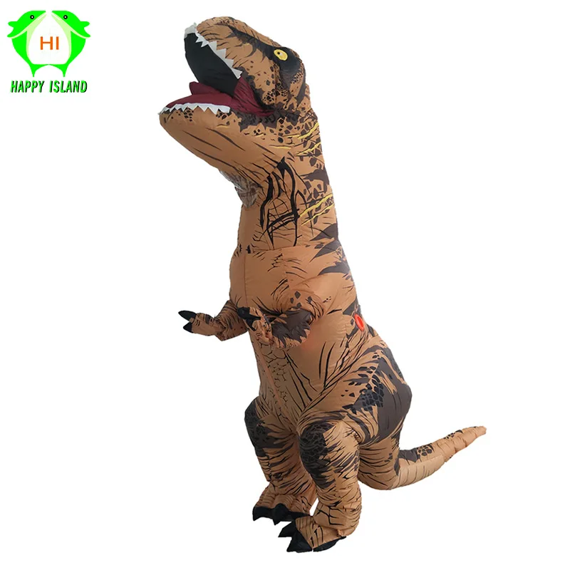 Взрослый надувной динозавр T-REX костюм на Хэллоуин Рождество трекс динозавр надувной костюм партии косплей костюм для женщин и мужчин