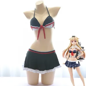 Костюм для косплея из японского аниме, коллекция Kantai, школьный купальник Yuudachi Sukumizu, сексуальный милый женский комплект бикини из 2 предметов