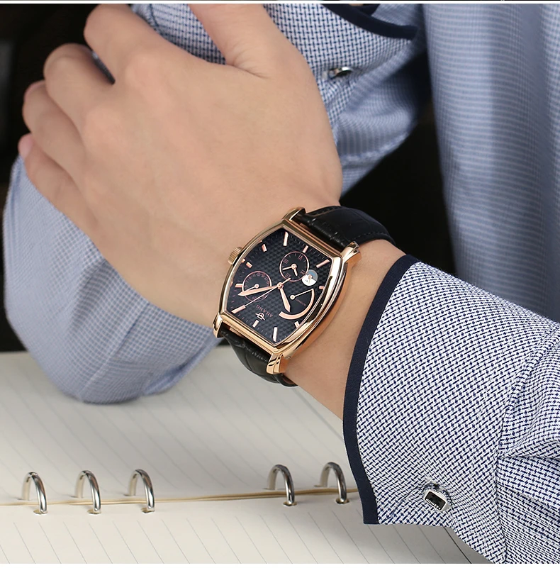 AILANG время, винтажные часы reloj, Брендовые Часы для ныряльщика, швейцарское снаряжение, дизельные спортивные роскошные мужские часы с кожаным ремешком, автоматические спортивные черные часы