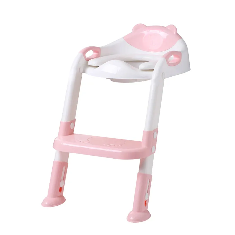 B1 With Cushion Складное детское сиденье для унитаза с регулируемой лестницей, портативное сиденье для унитаза, дропшиппинг - Цвет: B1 With Cushion