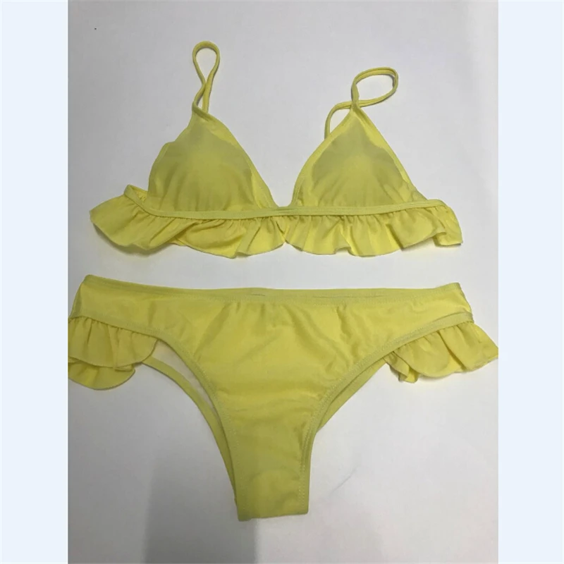 As photo shows Maillot De Bain Femme, бикини,, купальник для женщин, купальник с листьями лотоса, бикини для женщин, купальный костюм, бикини, бюстгальтер с вкладышами пуш ап, Biquni - Цвет: As photo shows