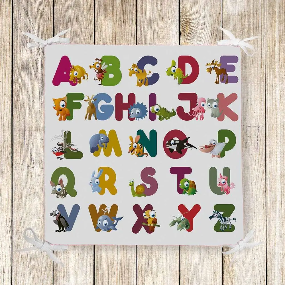 Еще образовательные забавные буквы Животные дети 3d печати стул подушки сиденья