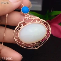 kjjeaxcmy boutique jewelry 925 sterling silver inlaid natural hetian jade jewel female necklace pendant support test