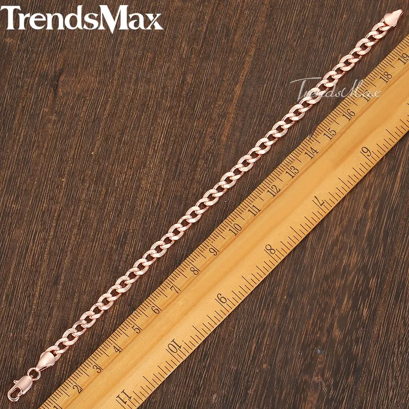 Женский браслет Trendsmax желтая/белая/Розовая/Золотая цепь 5 мм 20 см|women bracelet|bracelet