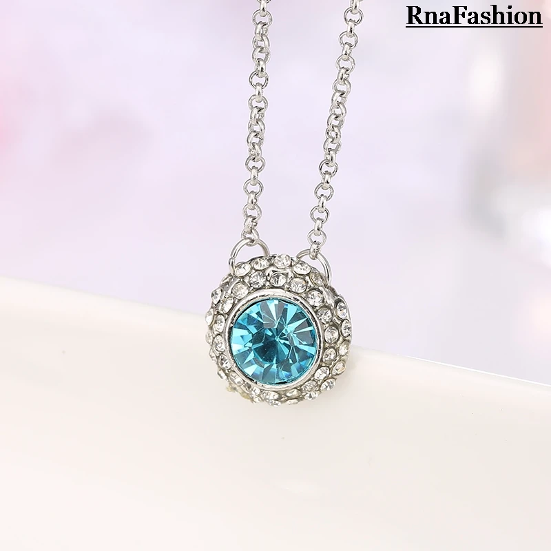 RNAFASHION ювелирные изделия подвеска ожерелье круглая форма Австрия кристалл звено