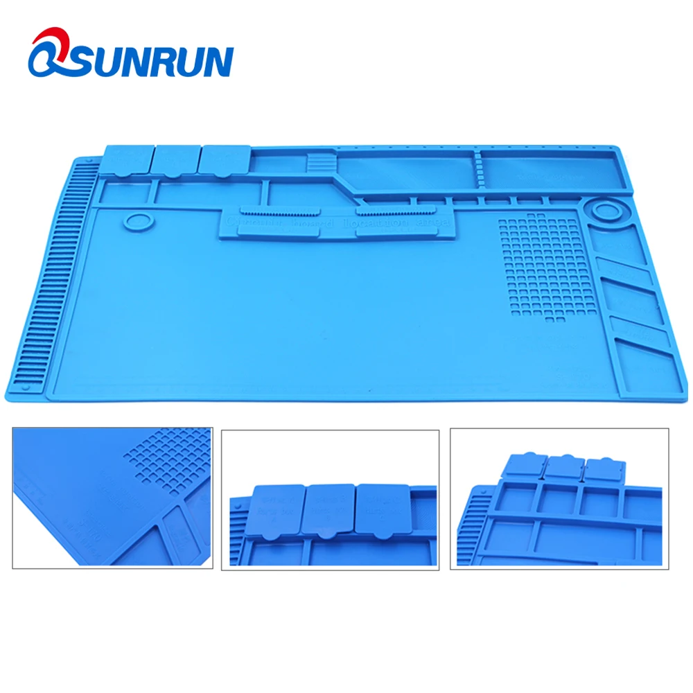 QSUNRUN Сварщик Инструменты Силиконовый Коврик Стол Платформа S140 170 Паяльник