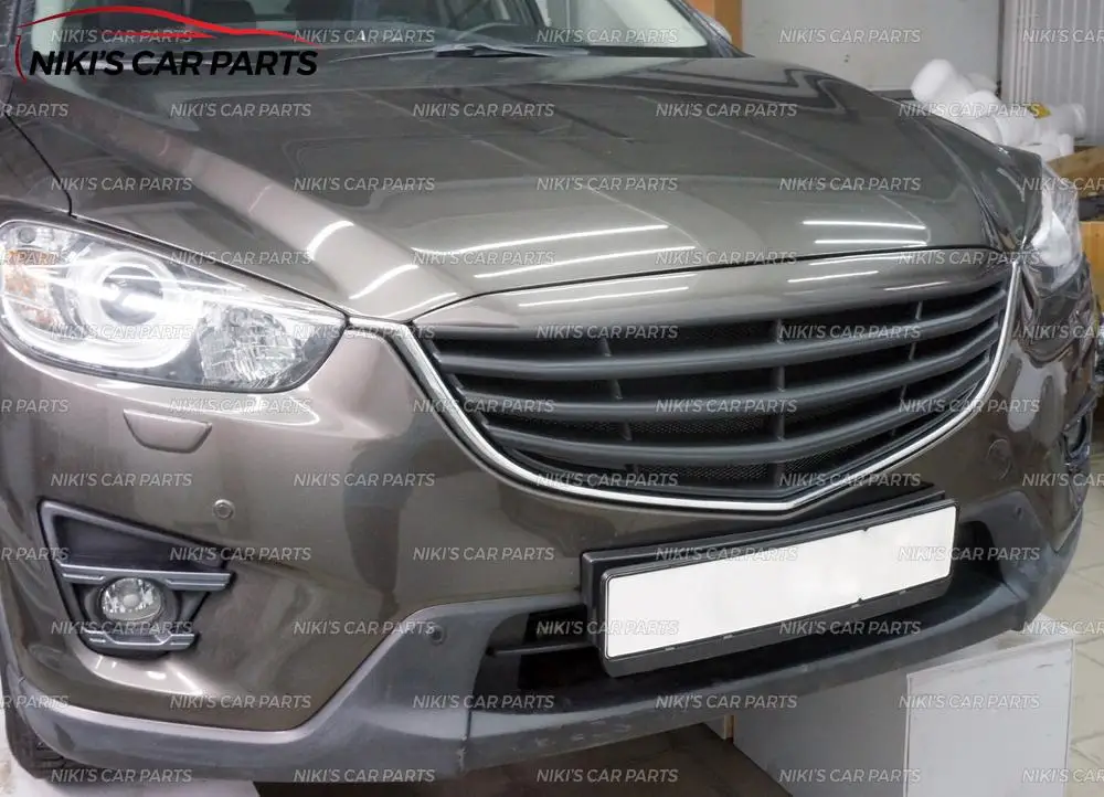 Чехол для радиатора и гриля Mazda CX5 2011 2017 без защиты АБС пластик комплект кузова