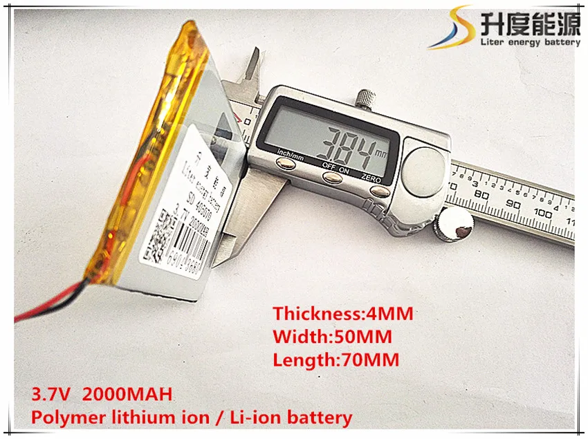 

10pcs [SD] 3.7V,2000mAH,[405070] Polymer lithium ion / Li-ion battery for TOY,POWER BANK,GPS,mp3,mp4,cell phone,speaker