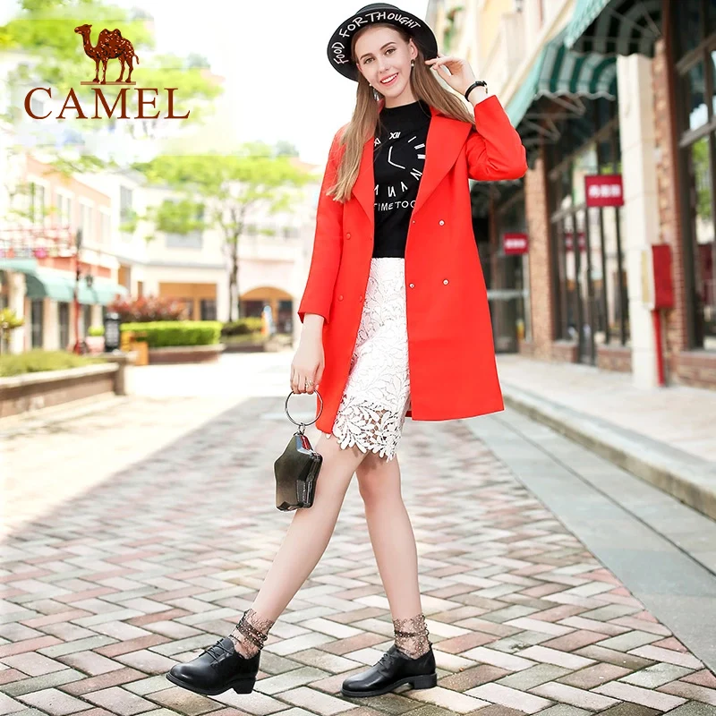 CAMEL New Women Single Shoes For Ladies Genuine Leather Med Heel Pumps Spring Collect Retro Casual Crosstied Dress | Обувь