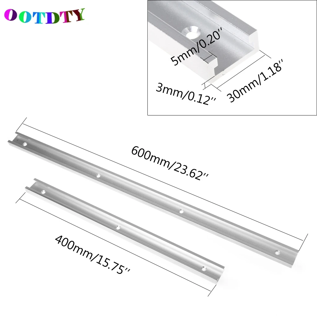 OOTDTY 400/600 мм Т образная алюминиевая направляющая для торцевых фрез|fixtures| |