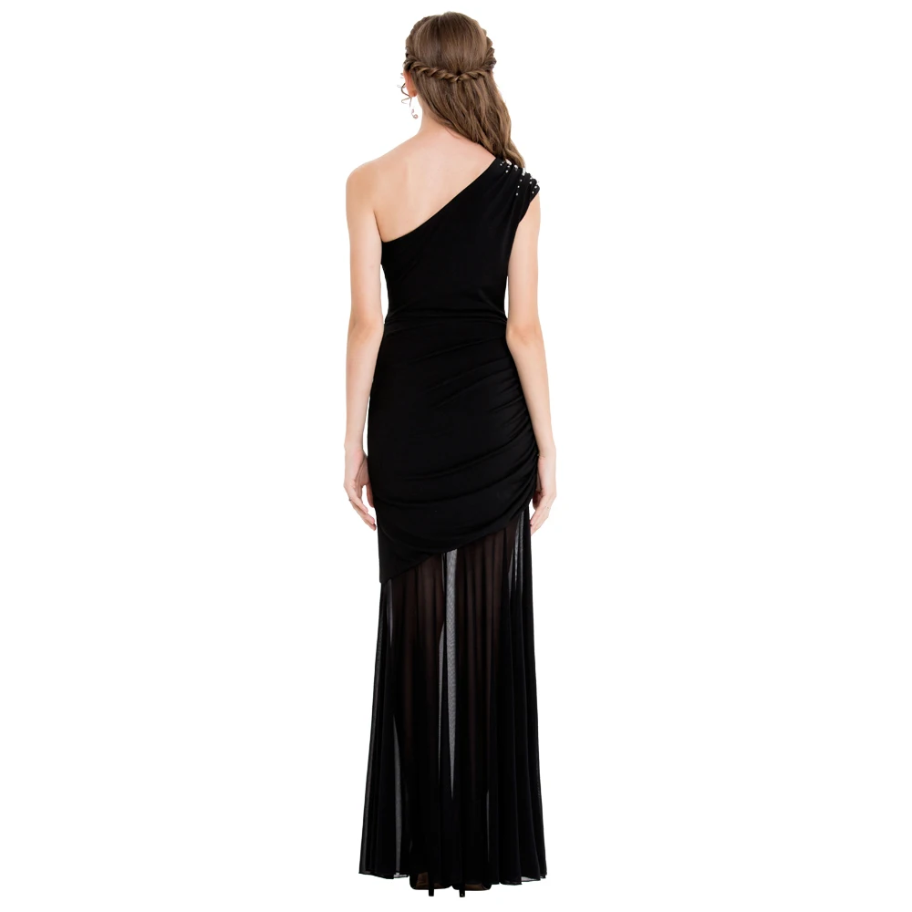 Женское вечернее платье Angel fashions черное Плиссированное модель 426|Вечерние платья|