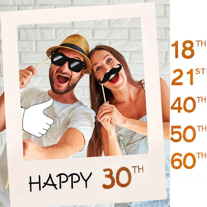 30 день рождения Штатив для фотостудии реквизит 18th 40th 50th 60th лет День рождения украшения для взрослых реквизит для фотографий