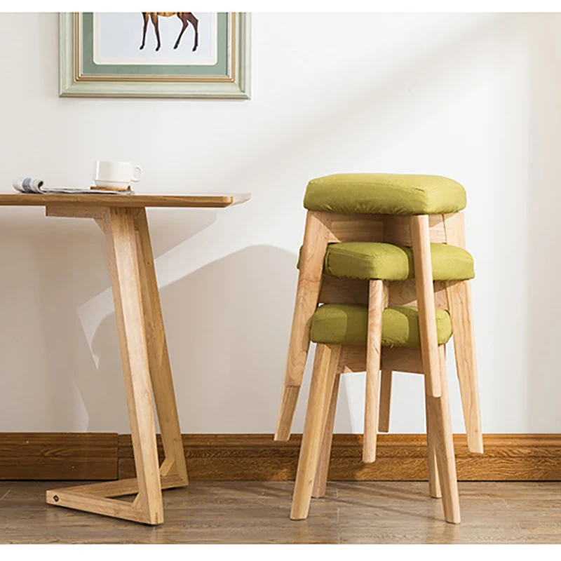 Обеденный стул из ткани и дерева переносная мебель для гостиной детей