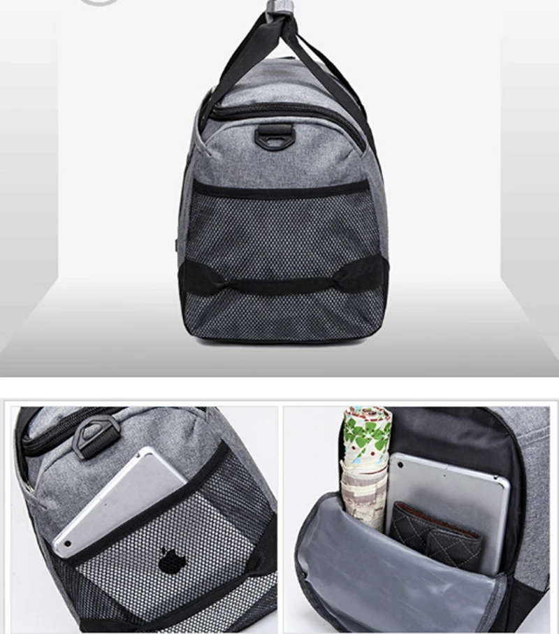 Вместительная сумка-тоут для мужчин, Дорожная Спортивная сумка на молнии, с несколькими карманами от AliExpress RU&CIS NEW