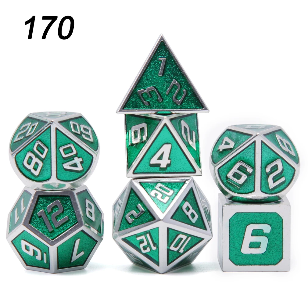 Chengshuo двухцветные металлические игральные кости DND наборы rpg многогранные металлические d& d красные настольные игры цинковый сплав цифровые подземелья и дракон d20