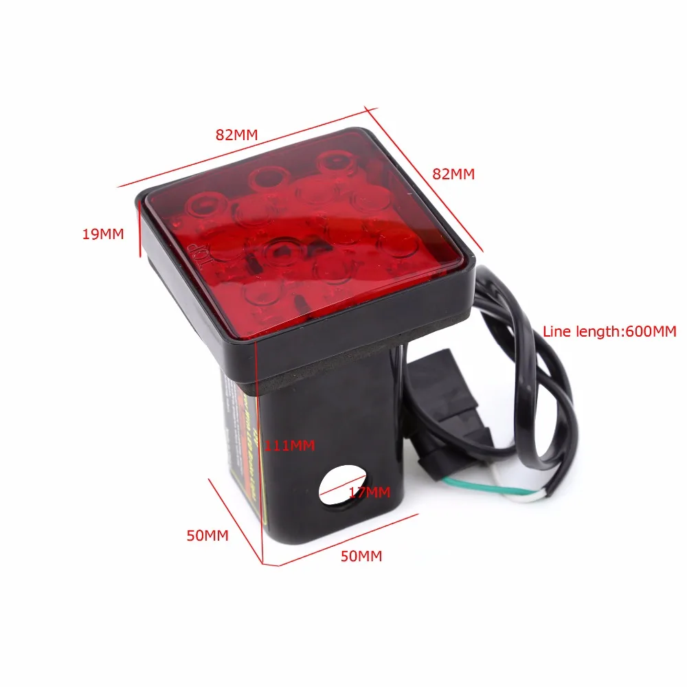 KEYECU 2" Trailer Hitch Receiver Cover with 12 LED Brake Leds Light Tube w/ Pin added safety AND easy-to-install | Автомобили и