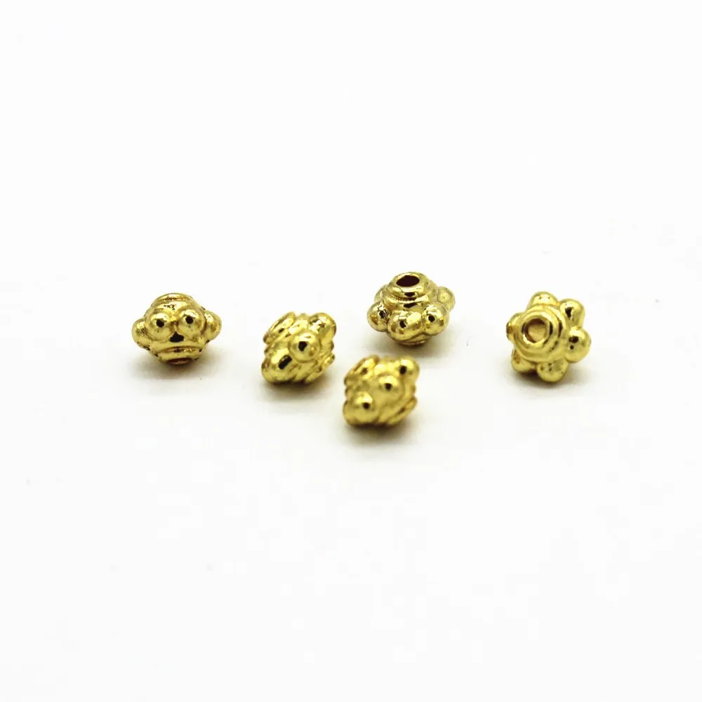 Бусины-разделители из металлического сплава разделители цветов золотого и