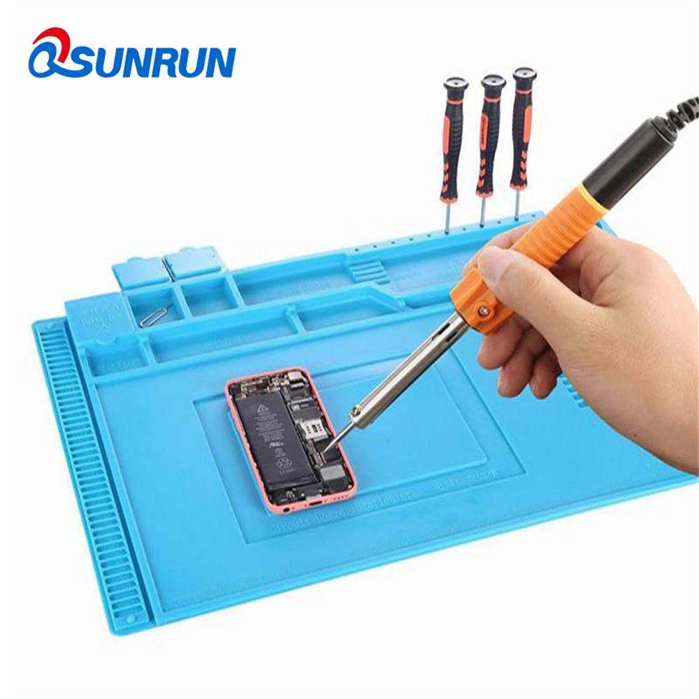 QSUNRUN Сварщик Инструменты Силиконовый Коврик Стол Платформа S140 170 Паяльник