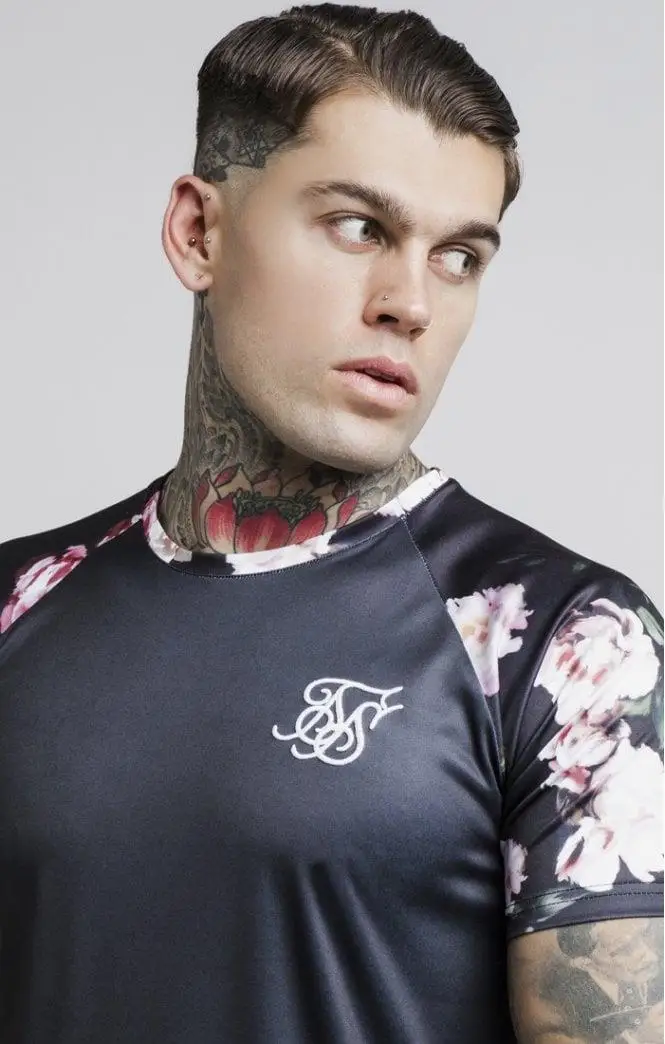 SikSilk масляная краска S/S реглан скотч Тройник-черный