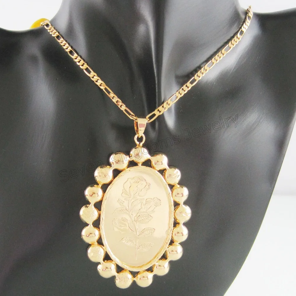 Милая подвеска с желтым золотым покрытием яркая гладкая поверхность 24 дюйма