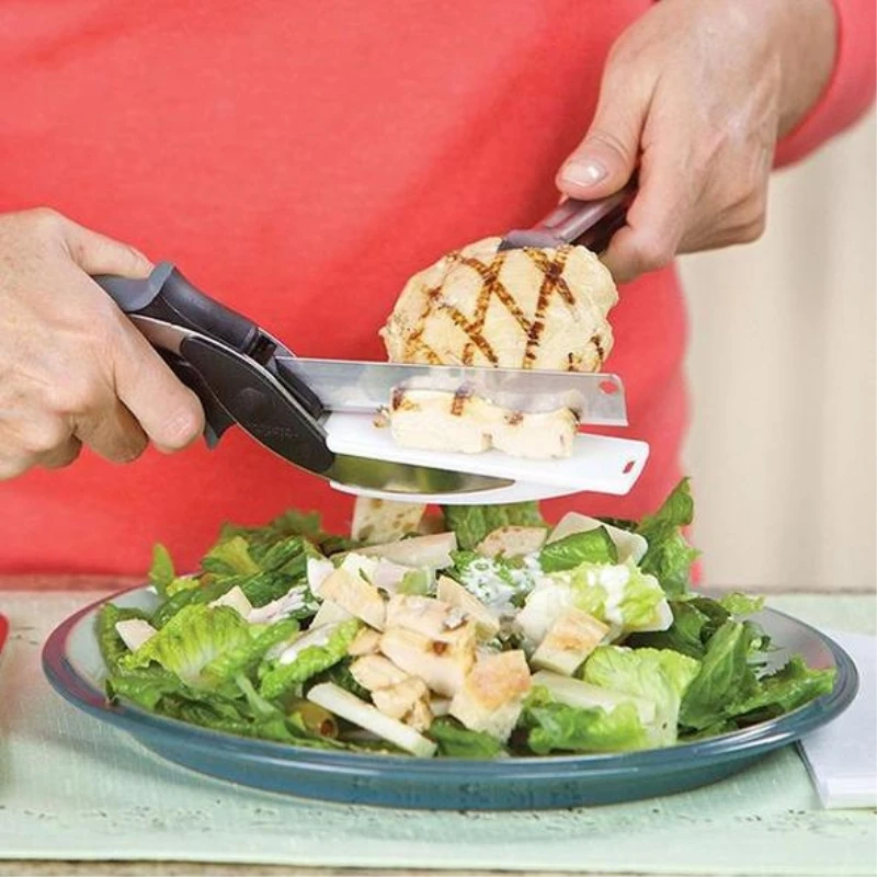 Умный резак 2 в 1 Универсальный нож Smart Chef из нержавеющей стали для мяса овощные