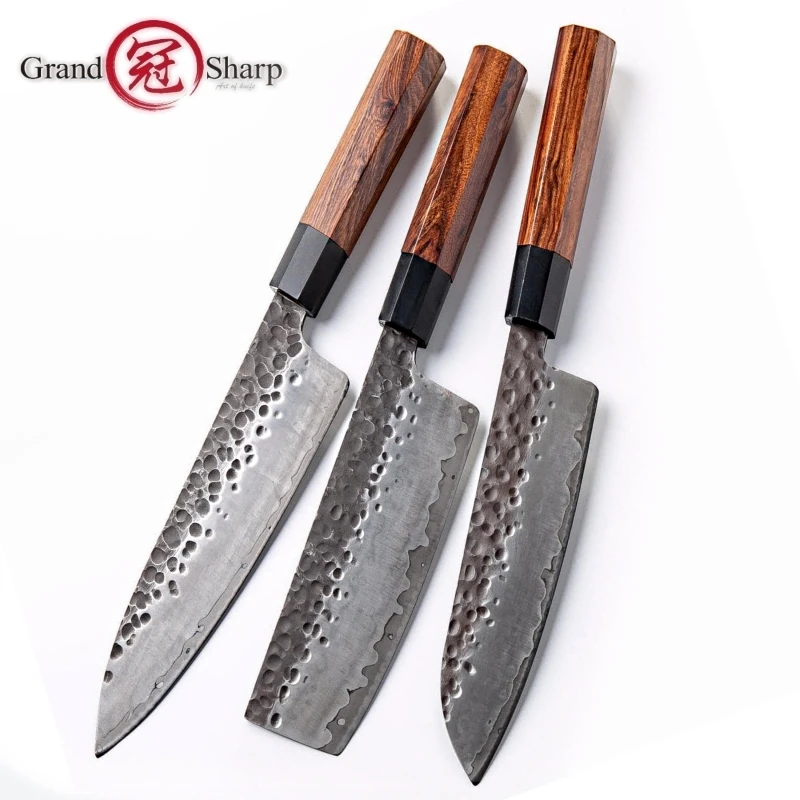 3 шт. набор кухонных ножей японский AUS10 сталь шеф-повара Santoku ножи nakiri Экологичные профессиональные инструменты для приготовления пищи лучший подарок для шеф-повара