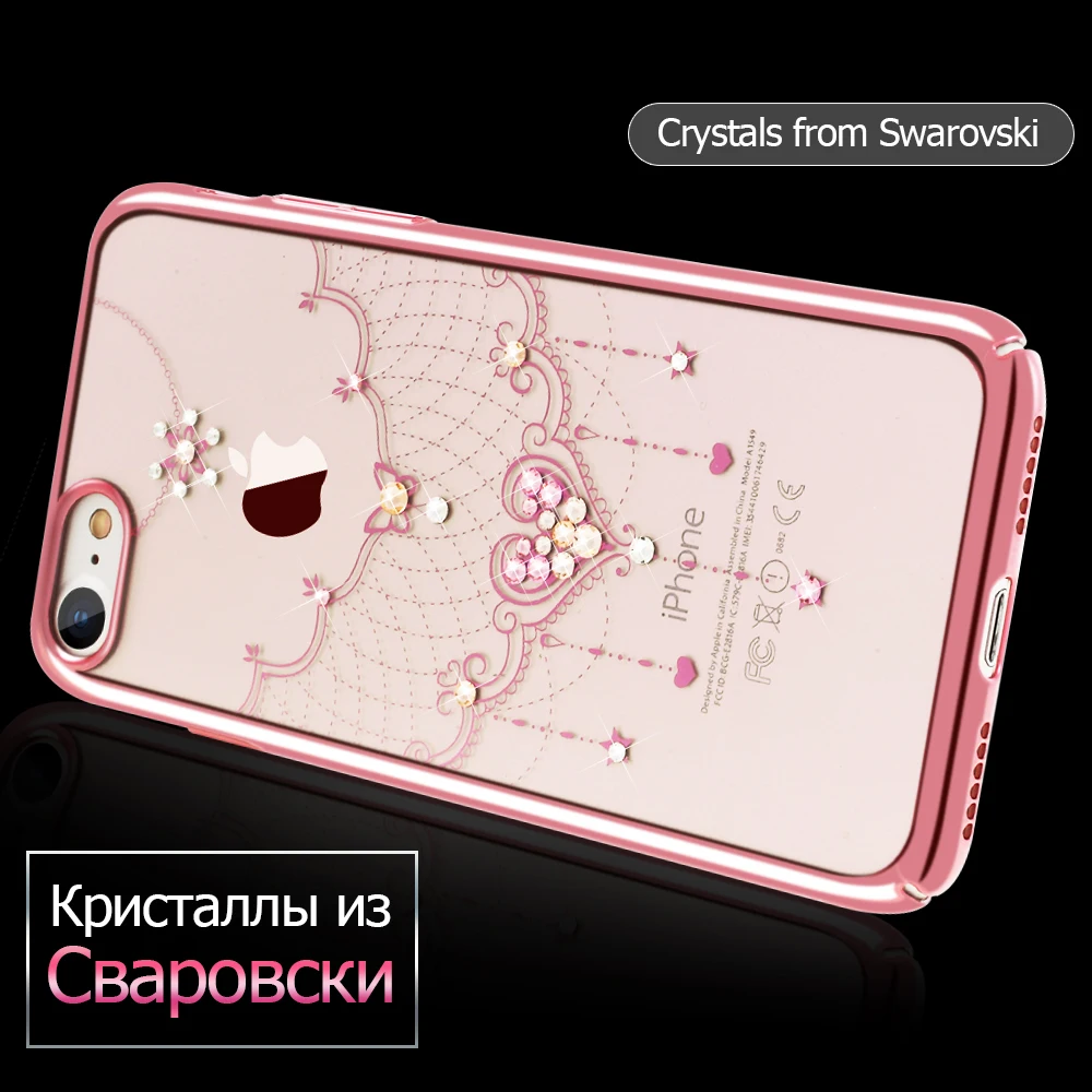 KINGXBAR Case for iPhone 7 Cases Crystals from Swarovski X with Rhinestones Cover 8 Plus Strass |