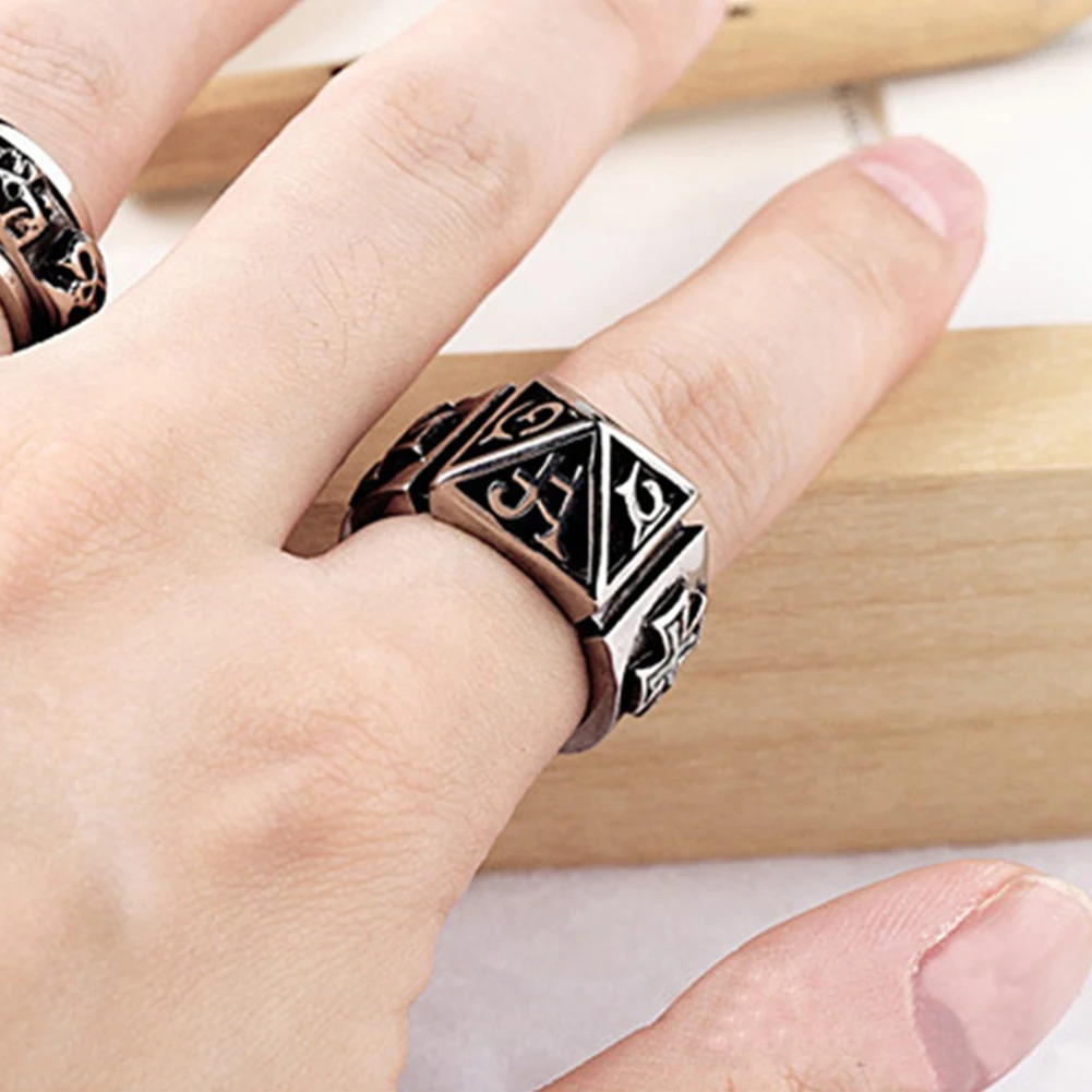 Панк Титан Сталь палец кольцо Для мужчин Jewelry Рождественский подарок Коктейль