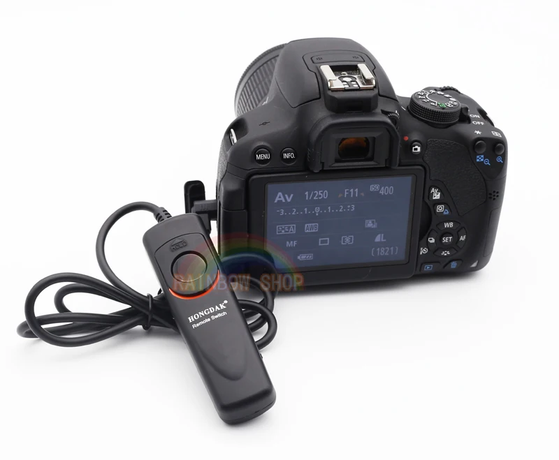 Спуск затвора RS-80N3 HONGDAK шнур управления для Canon 20D/30D/40D/50D/5D/5DII/7D/5D3/6D