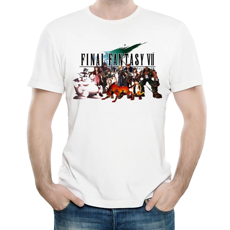 Футболка Final Fantasy рубашка белая Цвет Мужская мода короткий рукав игра X логотип
