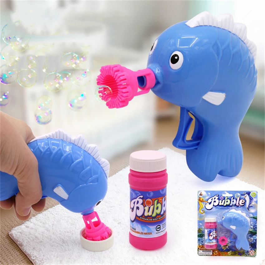 Eva2king Горячая Карп мультфильм пузыри Пистолеты Игрушка Рыба руководство Bubble Kids