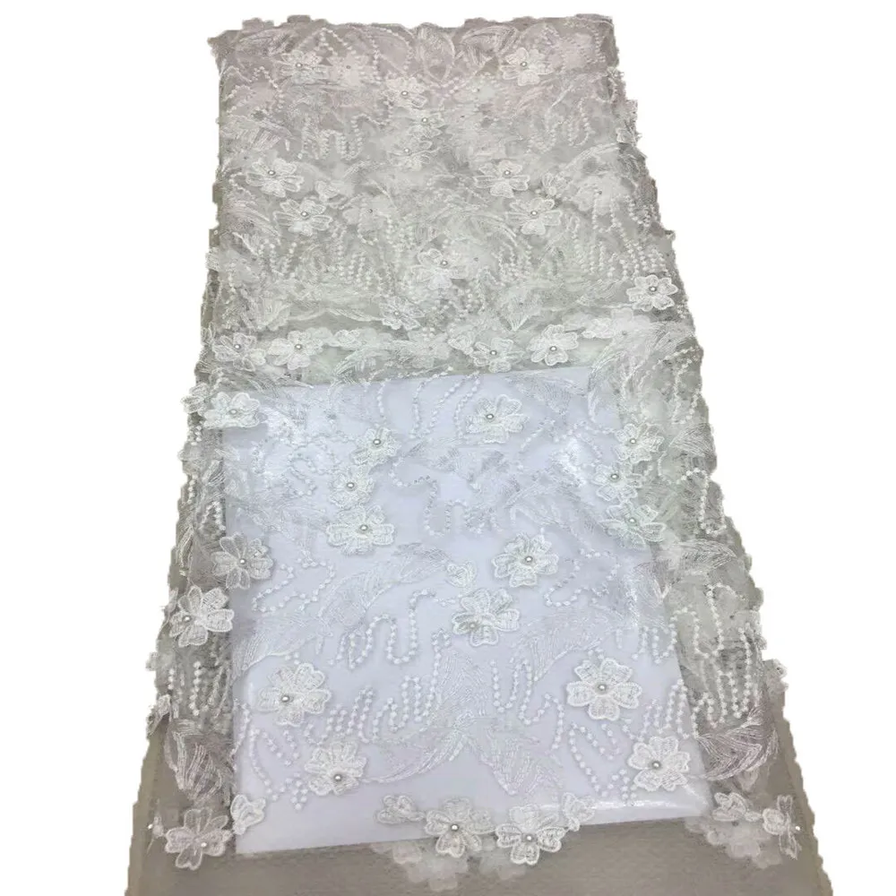 Нигерии кружевной ткани для свадьбы 2018 Французский Высокое качество 3D кружево