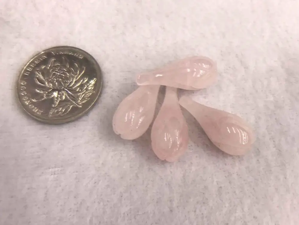 

4pcs/lot 10x24mm Rose Quartzs Flower beads Jewelry Making Beads Wedding Decoration Pendants Wholesale For DIY Necklace