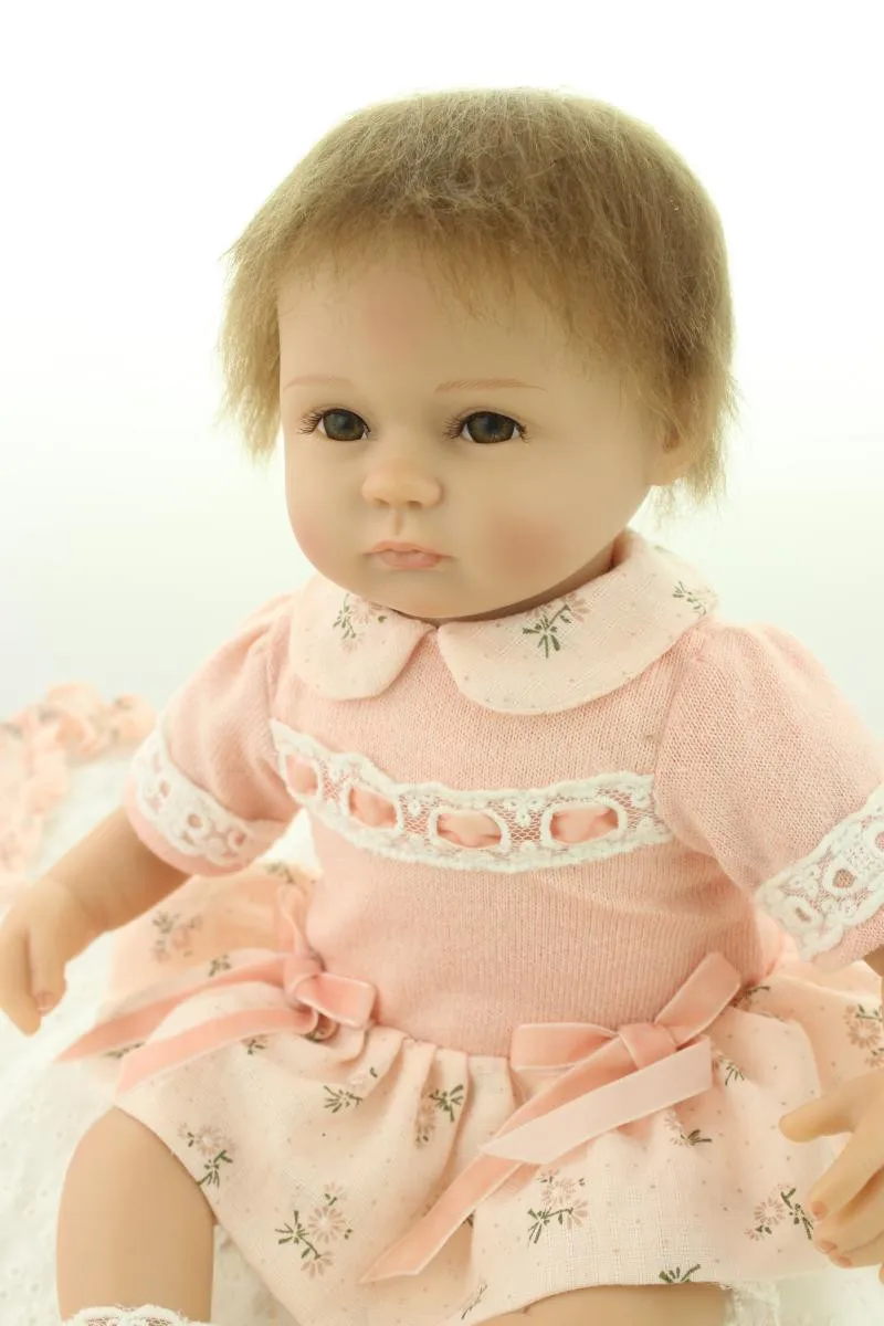 

40cm Silicone Vinyl Reborn Baby Toy Doll Play House Toys Lovely 16" Newborn Baby Toy Birthday Christmas Gift Girl Brinquedos