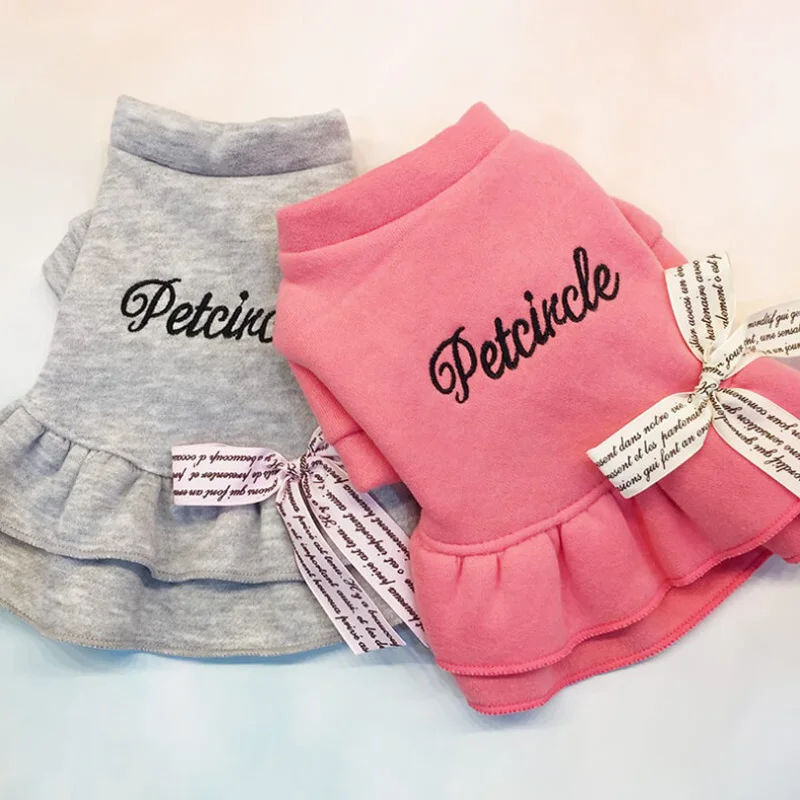 Быстрая доставка платье для собак одежда щенков Одежда питомцев на осень и зиму