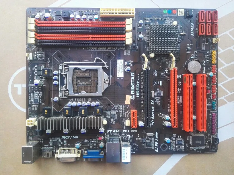 Для материнской платы BIOSTAR H55A + оригинальная б/у для настольного ПК H55 LGA 1156 i7 i5 i3 DDR3