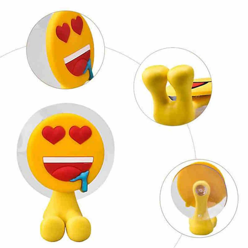 Милый мультфильм emoji выражение присоски Зубная щётка держатель настенный