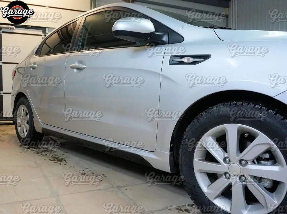 Боковые юбки для Kia Rio 3 2011- дверных порогов ABS пластиковые накладки обвес автомобиля Тюнинг внешний вид 1 комплект/2 шт. спортивный стиль