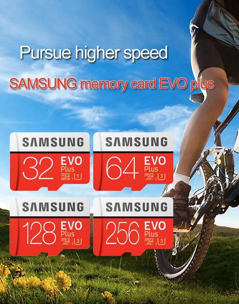Карта памяти Samsung Micro SD 32 Гб SDHC 64 Гб 128 ГБ 256 ГБ 512 ГБ SDXC Класс EVO+ класс 10 C10 UHS TF модуль памяти Transflash карты памяти Microsd карта