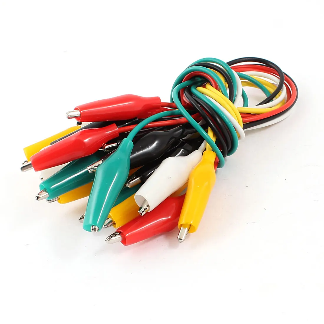 

UXCELL 10Pcs Double-Ended Test Leads Alligator Crocodile Roach Clip Jumper Wire 30Cm For Laboratory Electric Testing Work
