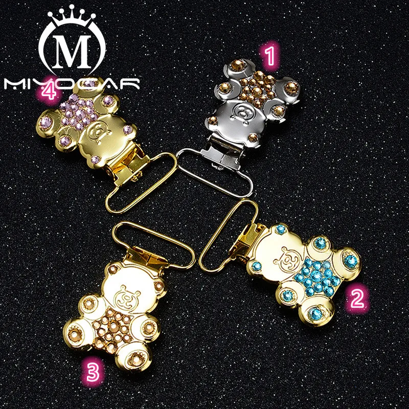 MIYOCAR 10 шт./лот уникальный предмет блестящий медвежонок золотой aliver пустышка зажим