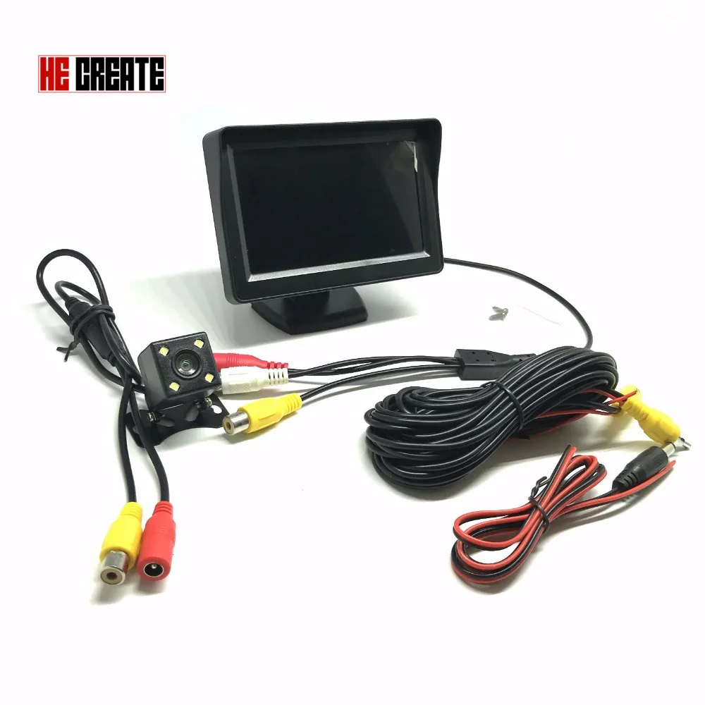 Он создать Водонепроницаемый 2in1 парковка Системы Kit 4.3 &quotTFT ЖК дисплей Цвет