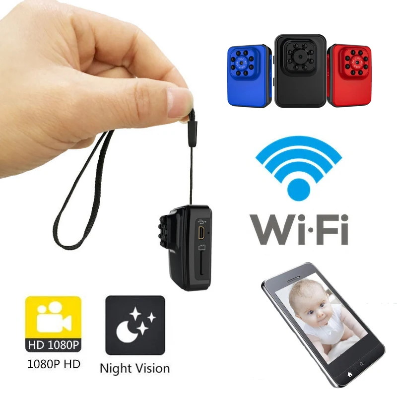 Мини Wi Fi камера Secret Cam 1080P Full HD ночное видение Малый портативный Sports DV видеокамера