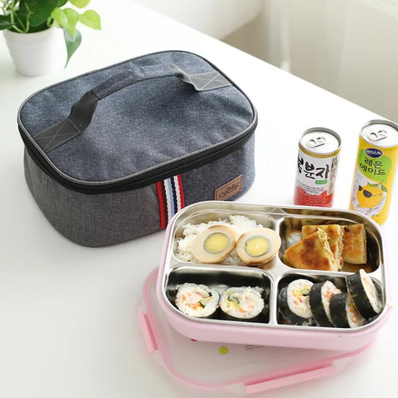 Портативный Термоизолированный контейнер Bento для обеда сумка пикника хранения
