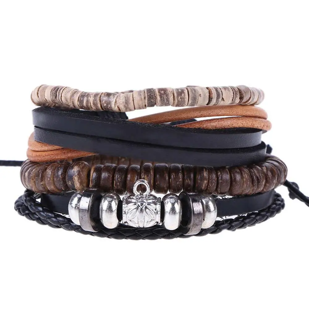 17 Браслеты и браслеты мужские кожаные браслеты Pulseira Masculina ювелирные изделия Шарм Bileklik Pulseiras бойфренд девушка - Окраска металла: 17
