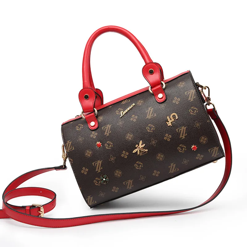 LAZZOVS Fashion shoulder bags for women Leather Luxury Handbags Women Totes Bag Designer Ladies Shoulder Classic style | Багаж и сумки