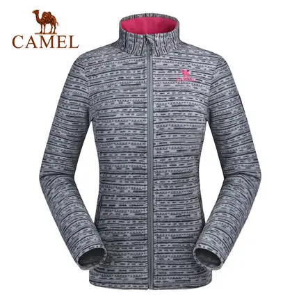 Grey Female CAMEL мужская уличная флисовая походная пара куртка Осень Зима ветровка софтшелл Толстая теплая куртка альпинизм кемпинг пальто - Цвет: Grey Female