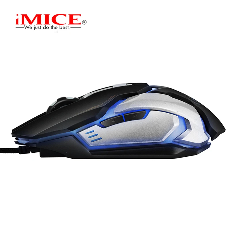 IMICE Проводная игровая мышь USB оптическая 6 кнопок V6 2400 точек/дюйм компьютерная ПК