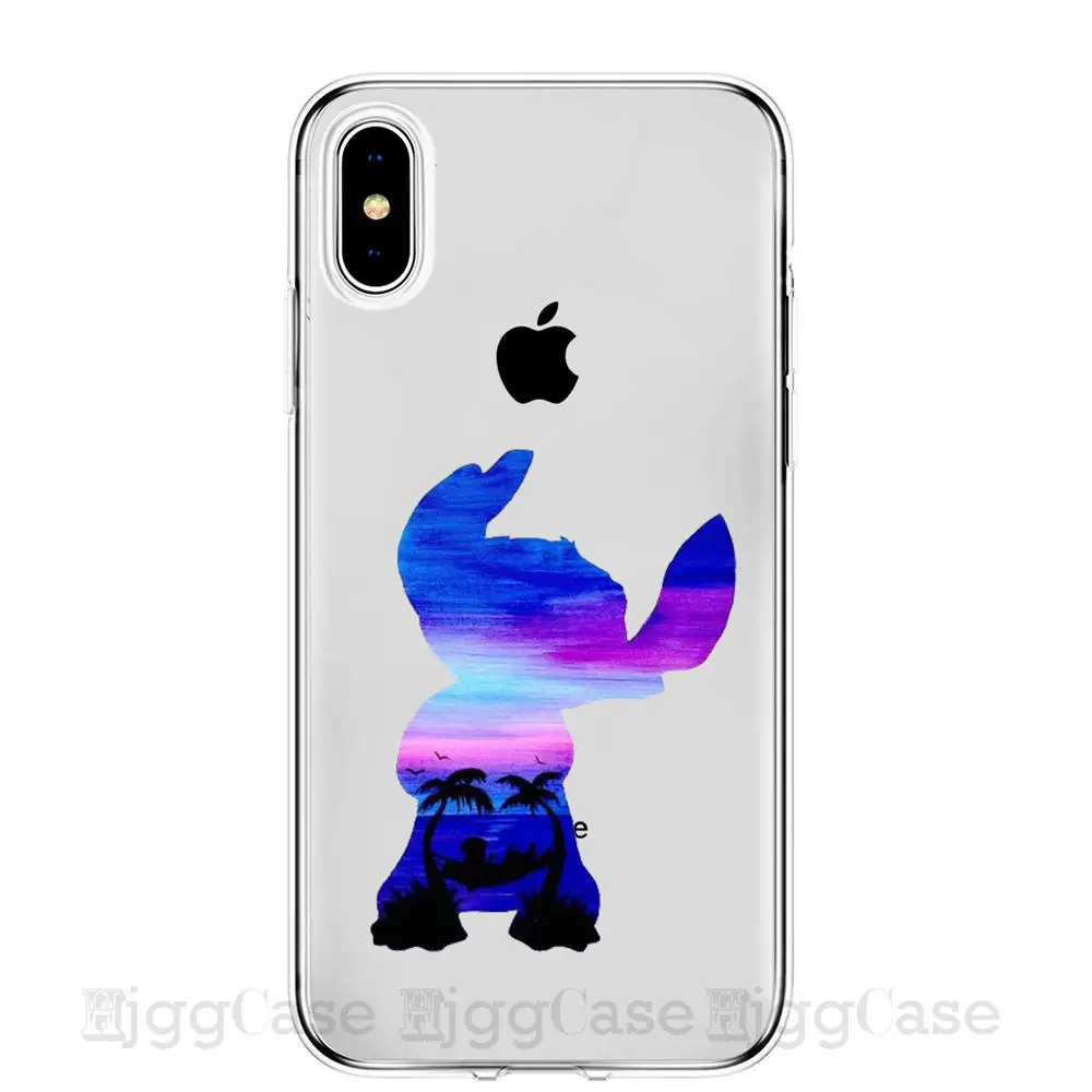 Мультяшный милый Стич Ститч чехол для телефона для iPhone 7 8 6 6s Plus X XR XS MAX 5 5S SE Мягкий силиконовый чехол из ТПУ