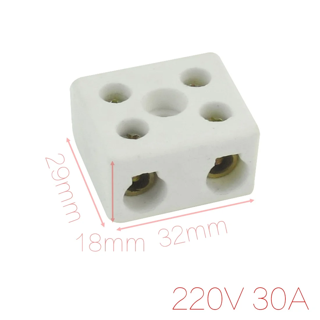 UXCELL 220V 30A двухрядный Керамический клеммный блок коннектор провода 6 мм/0 24&quot |